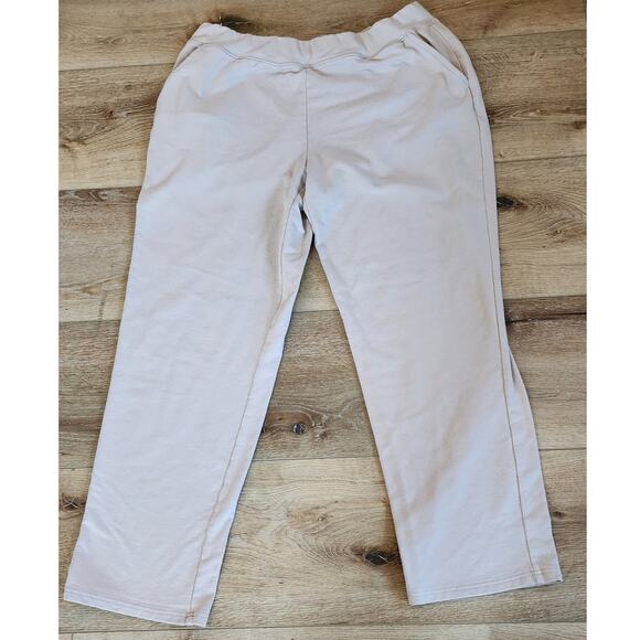 Emily Daniels Pull On Straight leg Tan Pants Women's Large - Picture 2 of 10